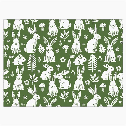 Easter bunny pattern Roll Up Canvas Pencil Holder (L) from ArtsNow.com Front