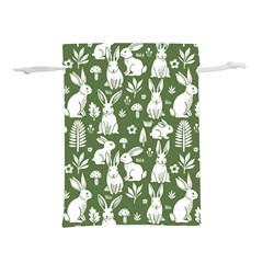 Easter bunny pattern Lightweight Drawstring Pouch (M) from ArtsNow.com Back