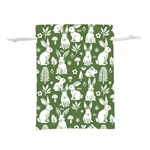 Easter bunny pattern Lightweight Drawstring Pouch (L)