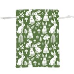 Easter bunny pattern Lightweight Drawstring Pouch (XL)