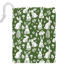 Easter bunny pattern Drawstring Pouch (4XL) from ArtsNow.com Back