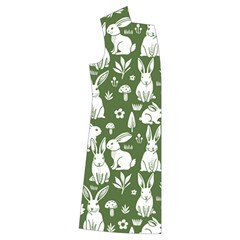 Easter bunny pattern Kids  Long Sleeve Velvet Lounge Robe from ArtsNow.com Front Right