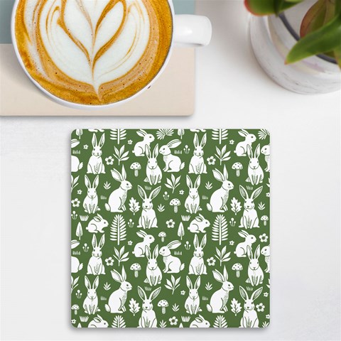 Easter bunny pattern UV Print Square Tile Coaster  from ArtsNow.com Front