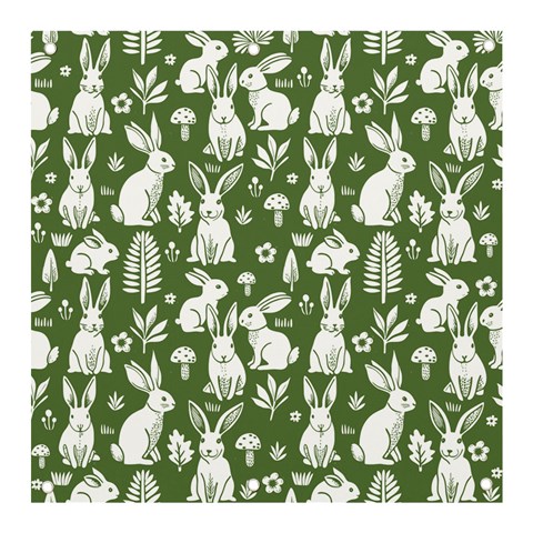 Easter bunny pattern Banner and Sign 3  x 3  from ArtsNow.com Front
