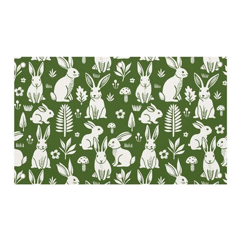 Easter bunny pattern Banner and Sign 5  x 3  from ArtsNow.com Front
