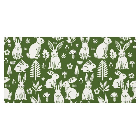 Easter bunny pattern Banner and Sign 6  x 3  from ArtsNow.com Front