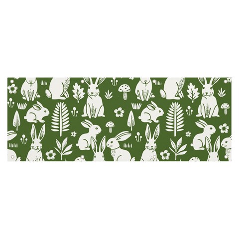 Easter bunny pattern Banner and Sign 8  x 3  from ArtsNow.com Front