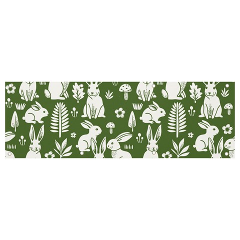 Easter bunny pattern Banner and Sign 9  x 3  from ArtsNow.com Front
