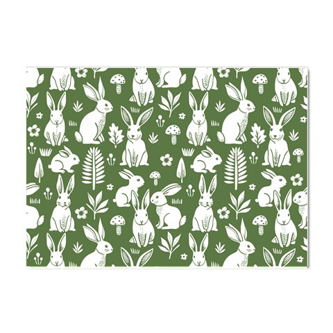 Easter bunny pattern Crystal Sticker (A4) from ArtsNow.com Front