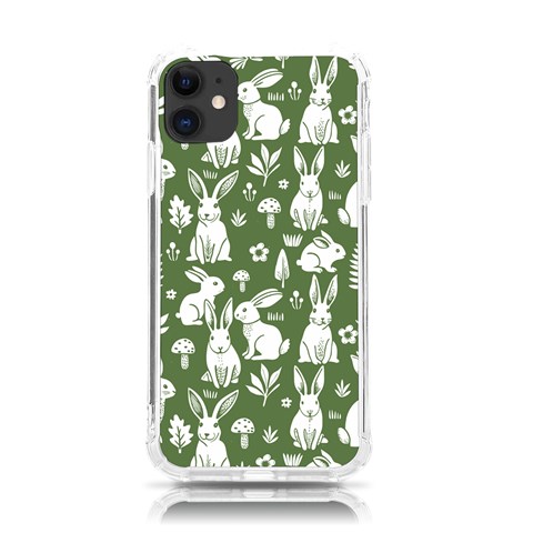 Easter bunny pattern iPhone 11 TPU UV Print Case from ArtsNow.com Front