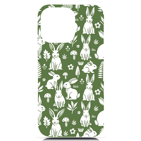 Easter bunny pattern iPhone 14 Pro Max Black UV Print PC Hardshell Case from ArtsNow.com Front