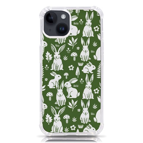 Easter bunny pattern iPhone 14 TPU UV Print Case from ArtsNow.com Front