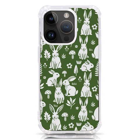 Easter bunny pattern iPhone 14 Pro TPU UV Print Case from ArtsNow.com Front