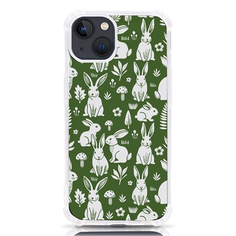 Easter bunny pattern iPhone 13 TPU UV Print Case from ArtsNow.com Front