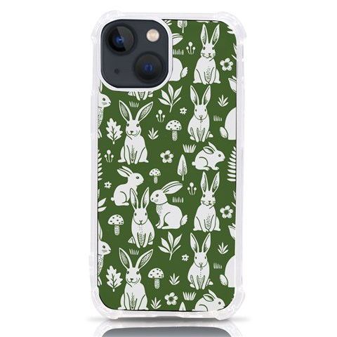 Easter bunny pattern iPhone 13 mini TPU UV Print Case from ArtsNow.com Front