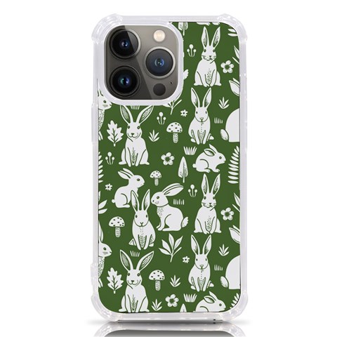 Easter bunny pattern iPhone 13 Pro TPU UV Print Case from ArtsNow.com Front
