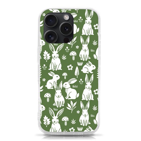 Easter bunny pattern iPhone 15 Pro TPU UV Print Case from ArtsNow.com Front