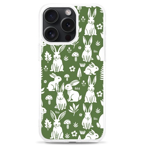 Easter bunny pattern iPhone 15 Pro Max TPU UV Print Case from ArtsNow.com Front