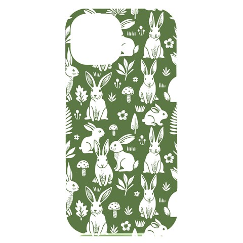 Easter bunny pattern iPhone 15 Plus Black UV Print PC Hardshell Case from ArtsNow.com Front