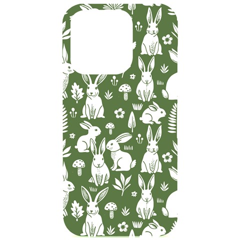 Easter bunny pattern iPhone 15 Pro Black UV Print PC Hardshell Case from ArtsNow.com Front