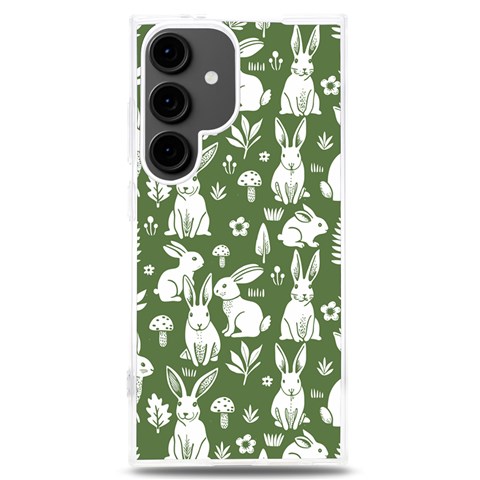 Easter bunny pattern Samsung Galaxy S24 Plus 6.7 Inch TPU UV Case from ArtsNow.com Front