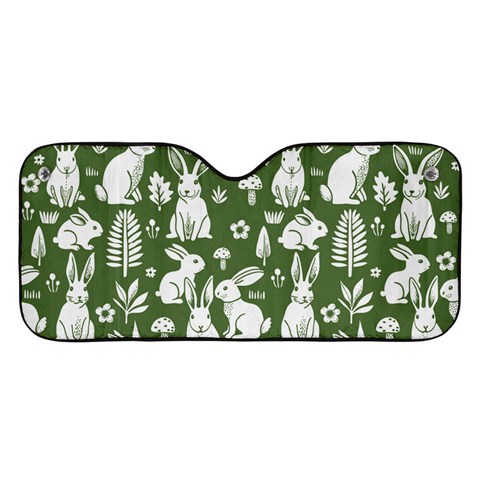 Easter bunny pattern Car Windshield Sunshade from ArtsNow.com Front