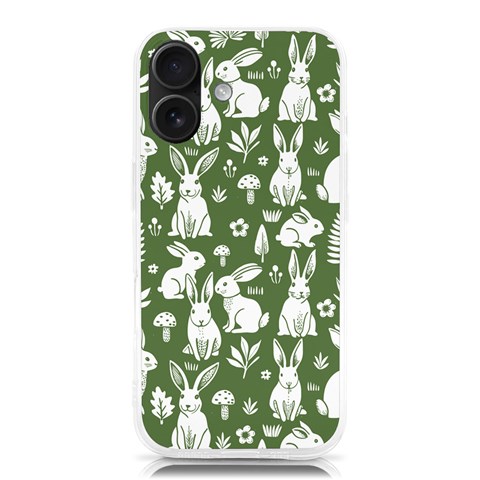Easter bunny pattern iPhone 16 TPU UV Print Case from ArtsNow.com Front