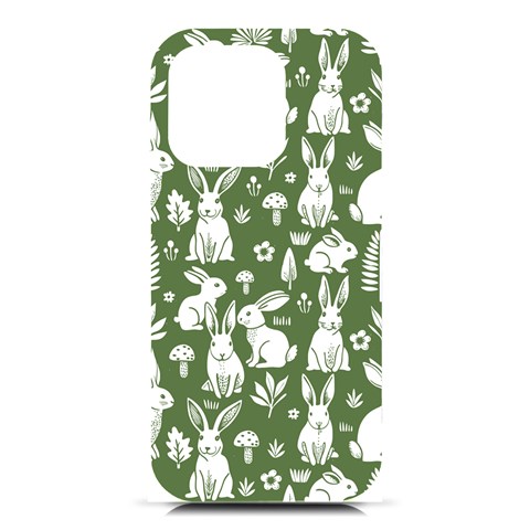 Easter bunny pattern iPhone 16 Pro Black UV Print PC Hardshell Case from ArtsNow.com Front