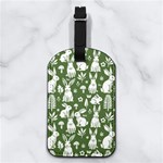 Easter bunny pattern Nappa Leather Luggage Tag Rectangle