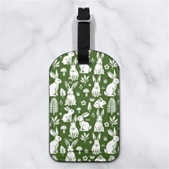 Easter bunny pattern Nappa Leather Luggage Tag Rectangle from ArtsNow.com Back