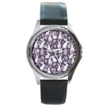 Easter bunny pattern Round Metal Watch