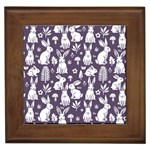 Easter bunny pattern Framed Tile