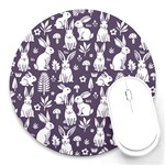 Easter bunny pattern Round Mousepad