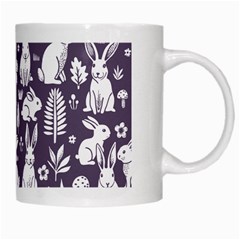 Easter bunny pattern White Mug from ArtsNow.com Right