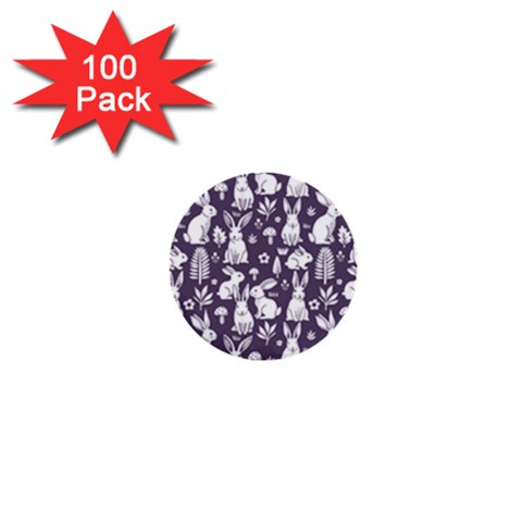 Easter bunny pattern 1  Mini Buttons (100 pack)  from ArtsNow.com Front