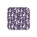 Easter bunny pattern Rubber Square Coaster (4 pack)