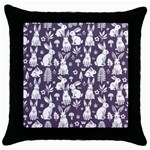 Easter bunny pattern Throw Pillow Case (Black)