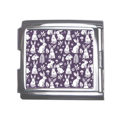 Easter bunny pattern Mega Link Italian Charm (18mm) from ArtsNow.com Front
