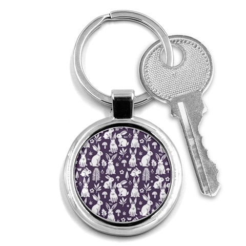 Easter bunny pattern Key Chain (Round) from ArtsNow.com Front