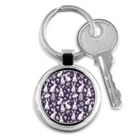 Easter bunny pattern Key Chain (Round)