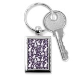 Easter bunny pattern Key Chain (Rectangle)