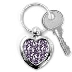 Easter bunny pattern Key Chain (Heart)