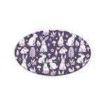 Easter bunny pattern Sticker (Oval)