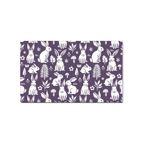 Easter bunny pattern Sticker (Rectangular) from ArtsNow.com Front