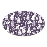 Easter bunny pattern Oval Magnet
