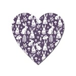 Easter bunny pattern Heart Magnet