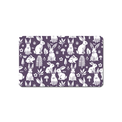 Easter bunny pattern Magnet (Name Card) from ArtsNow.com Front