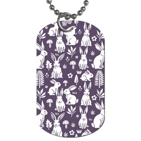 Easter bunny pattern Dog Tag (One Side) from ArtsNow.com Front