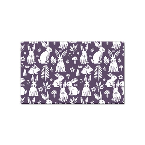 Easter bunny pattern Sticker Rectangular (100 pack) from ArtsNow.com Front