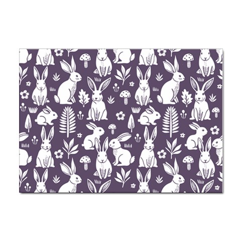 Easter bunny pattern Sticker A4 (10 pack) from ArtsNow.com Front